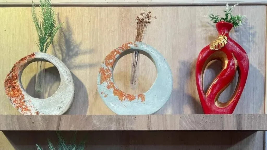 Imagem vaso do artigo Vaso decorativo para plantas com molde de papelão - Faça Você Mesmo