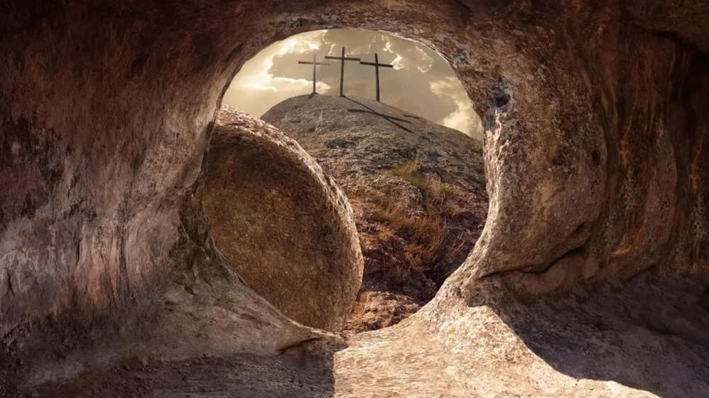 Imagem sepulcro vazio do artigo É Jesus que faz rolar as pedras que fecham o nosso coração