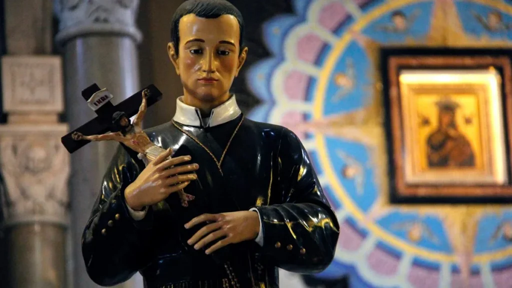 Imagem de São Geraldo no Santuário Redentorista de Baclaran, nas Filipinas