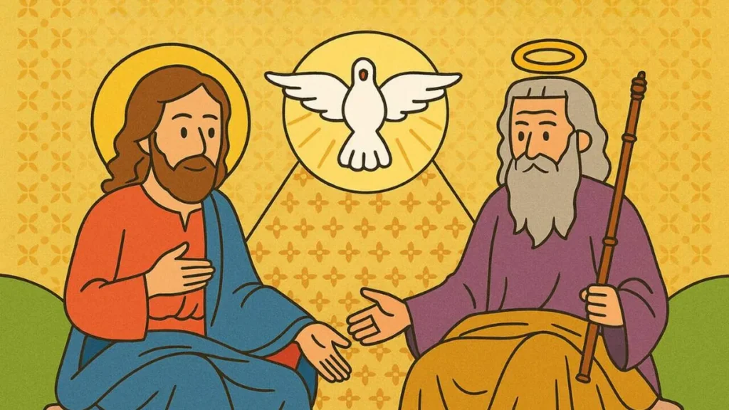 Imagem Santissima Trindade Infantil do artigo Aprenda a explicar a Santíssima Trindade para as crianças
