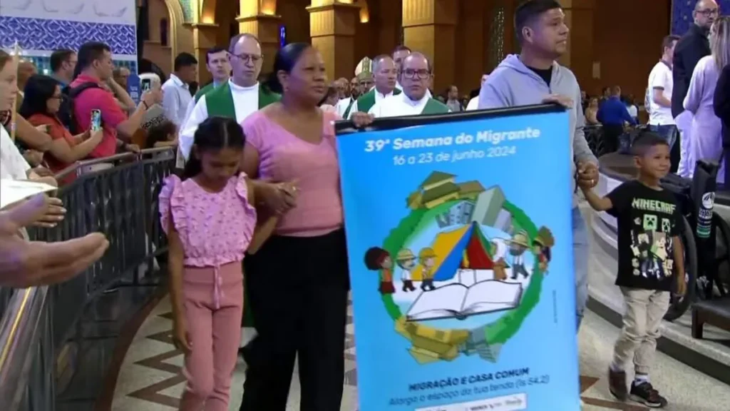 Imagem missa abertura semana do migrante do artigo Semana do Migrante tem início com missa no Santuário Nacional