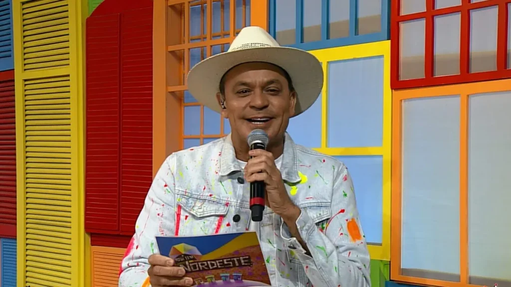Imagem Frank AGuiar Reproducao TV Aparecida 2 do artigo Frank Aguiar recebe o Trio Sabiá no "Aqui Tem Nordeste"
