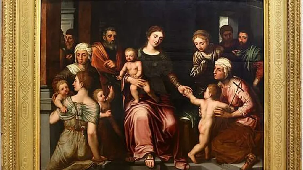 Representação da Santa Parentela, como é chamada a família de Jesus