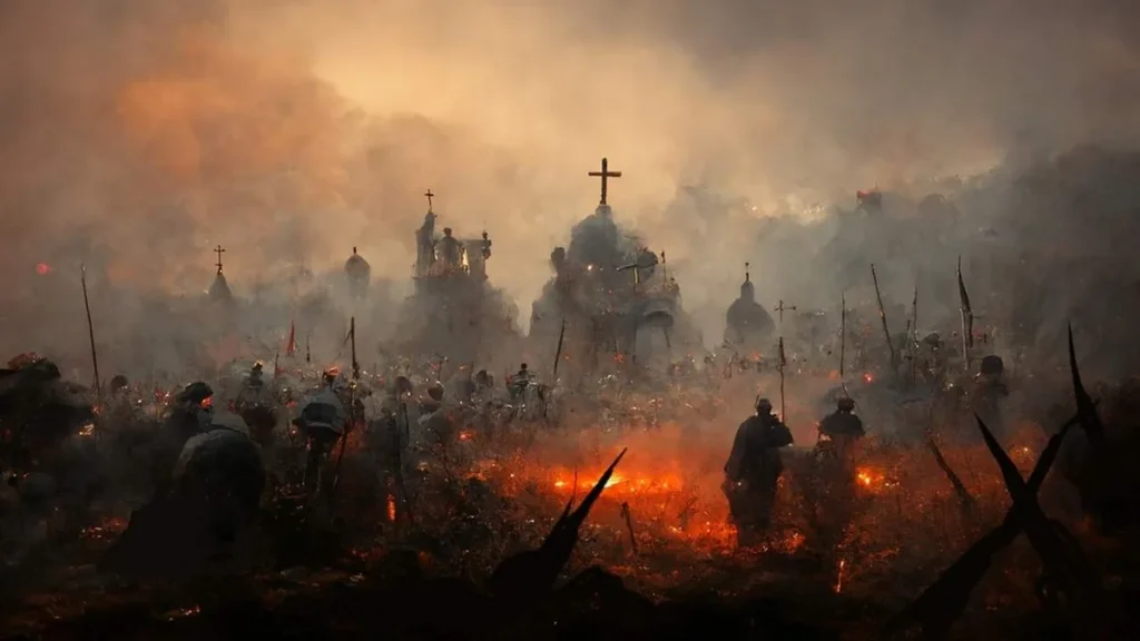 Imagem cruzadas do artigo Pode uma guerra ser santa?