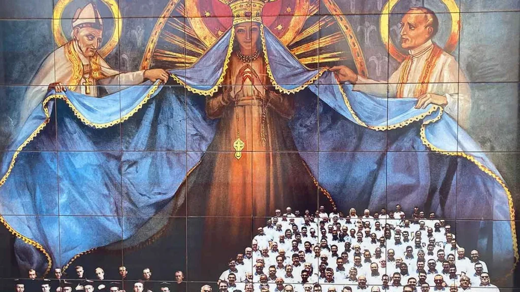 Primeira turma de Missionários Redentoristas vindos da Alemanha e atual corpo de Missionários