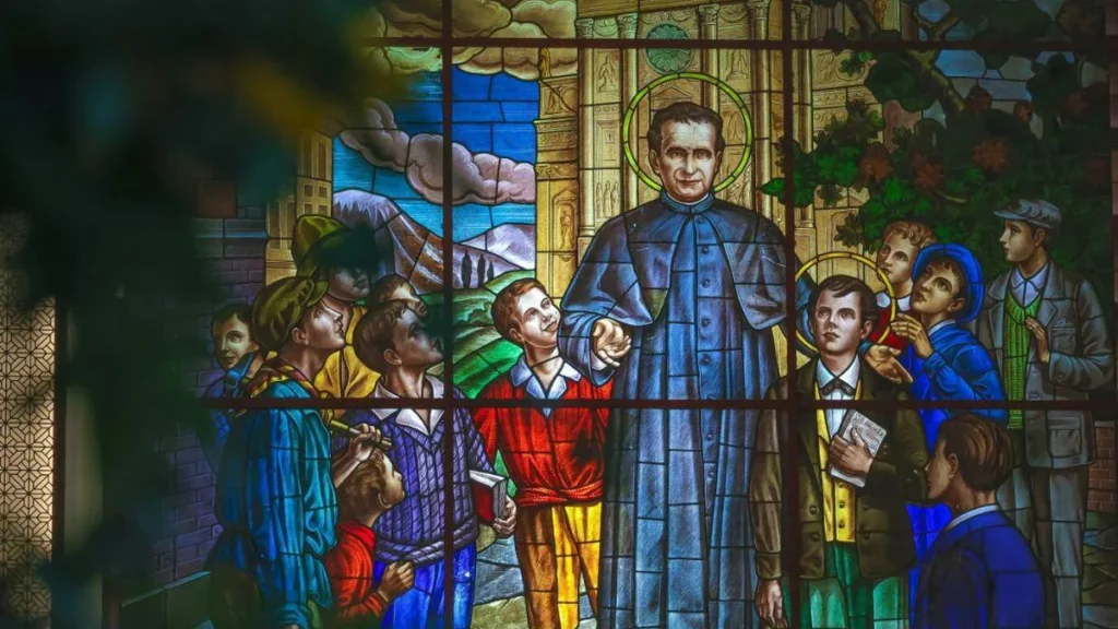 Imagem Vitral de Dom Bosco do artigo Caminho Sinodal: Conhecendo a espiritualidade salesiana