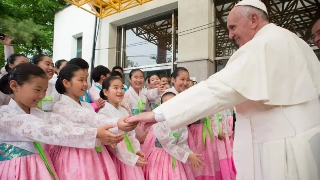 Imagem papa francisco coreia 2014 do artigo Padre relembra transformações 10 anos após visita do Papa à Coreia do Sul