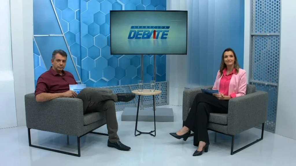 Imagem APD 3 9 Reproducao TV Aparecida 1 do artigo "Aparecida Debate" aborda a atual discussão em torno dos jogos de azar