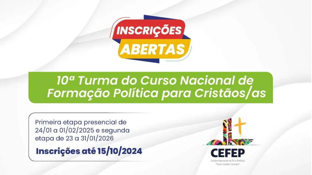 Imagem Formacao politica para cristaos do artigo Faça sua inscrição para o Curso de Formação Política