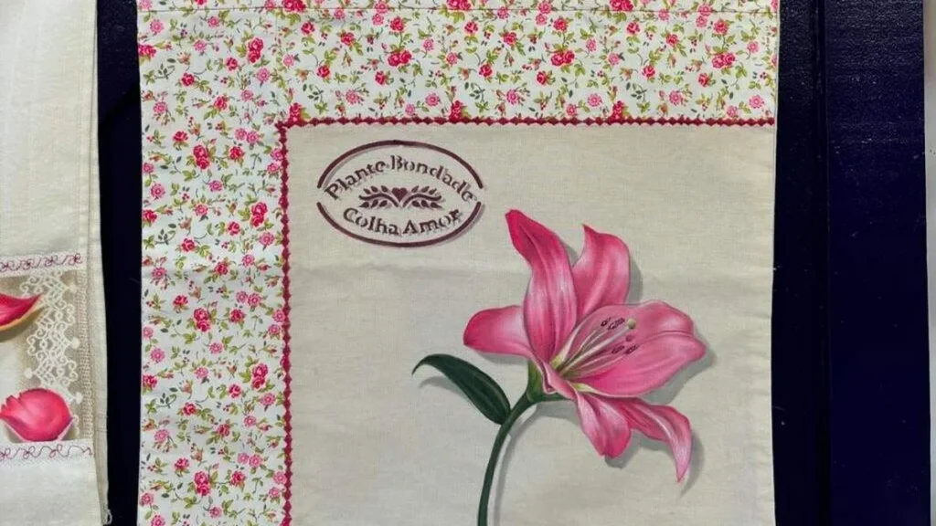 Imagem pintura bem vinda primavera na ecobag de tecido faca voce mesmo do artigo Pintura “Bem-vinda Primavera” na ecobag de tecido - Faça Você Mesmo