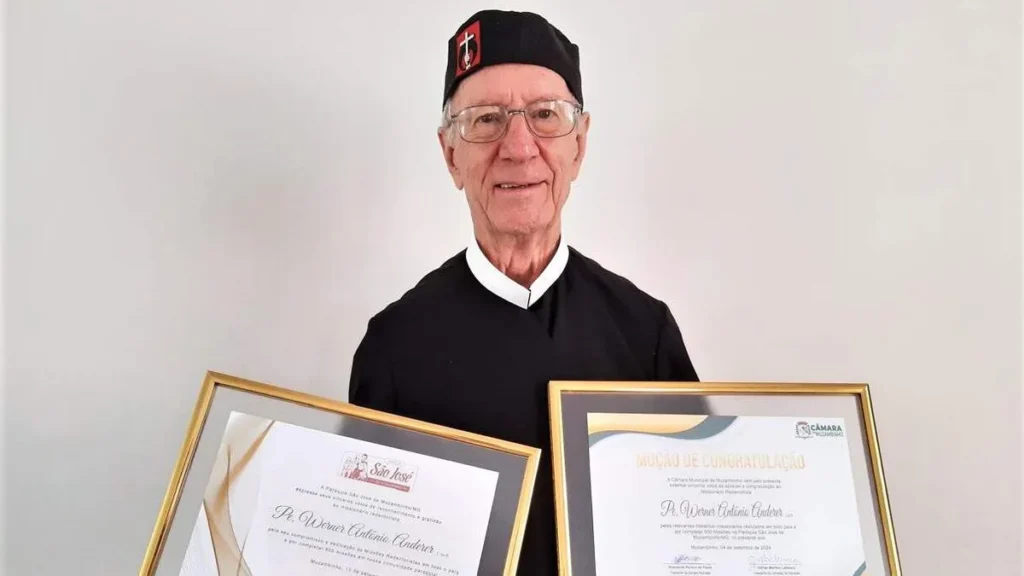 Imagem Pe. Werner 600 missoes do artigo Redentorista de 86 anos alcança marca de 600 missões realizadas