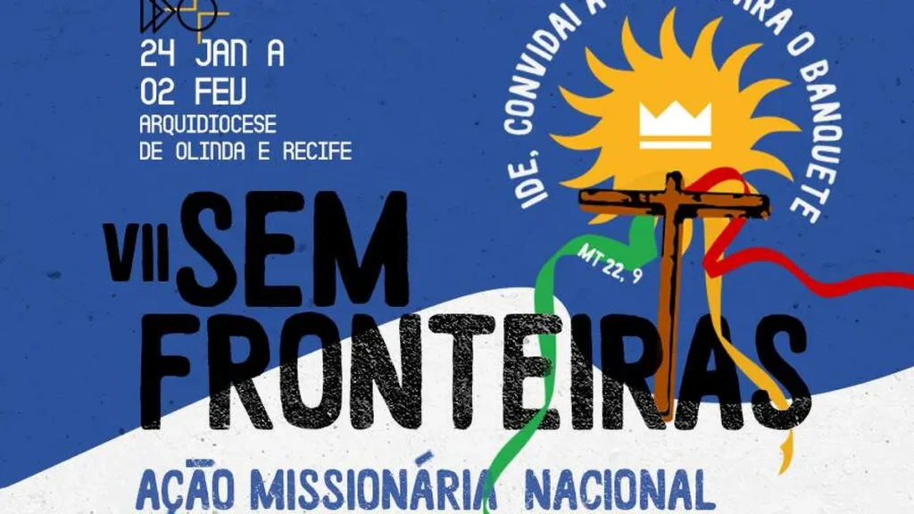 Imagem POPF SF25 digital redesocial lancamento materia do artigo "Ação Missionária Sem Fronteiras" reúne jovens de todo o Brasil em PE