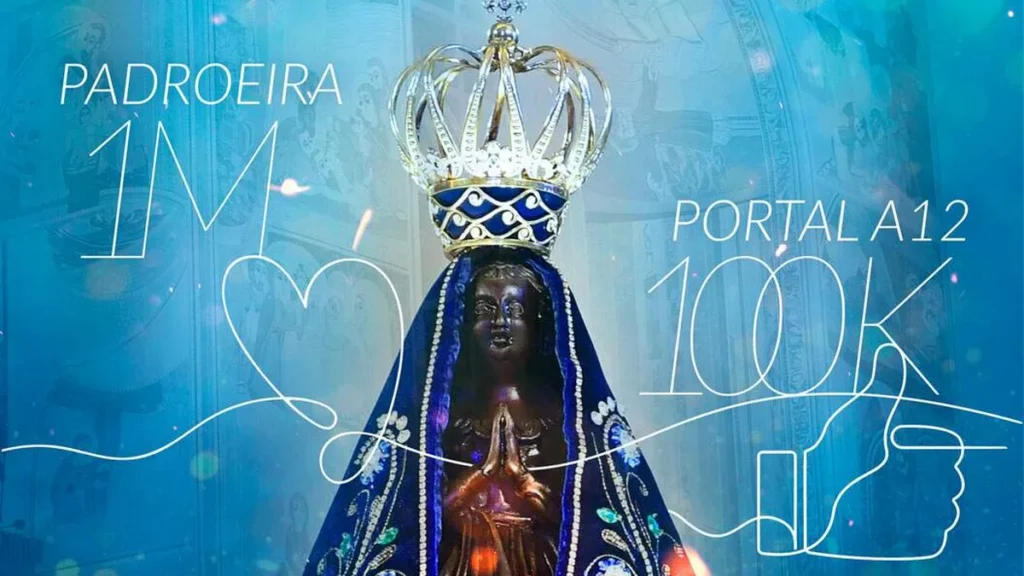 Imagem 1 milhao A12 do artigo Padroeira alcança 1 milhão de seguidores e Portal A12 celebra 100 mil