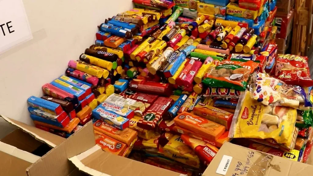 Imagem Gesto Concreto 2022 alimentos arrecadados do artigo Gesto concreto durante a Novena e Festa em Aparecida (SP) espera beneficiar cerca de 30 entidades