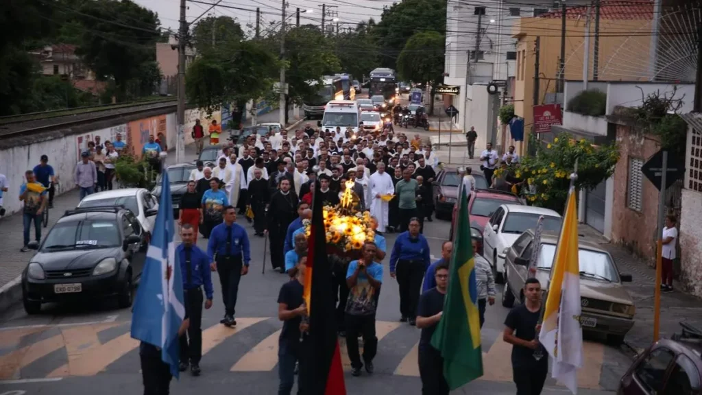 Imagem Procissao Memoria do artigo Redentoristas celebram os pioneiros alemães com procissão e Eucaristia