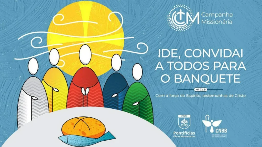 Imagem o hino da Campanha Missionaria 2024 YCom a Forca do EspiritoY do artigo Reze conosco o 9º Dia da Novena Missionária 2024