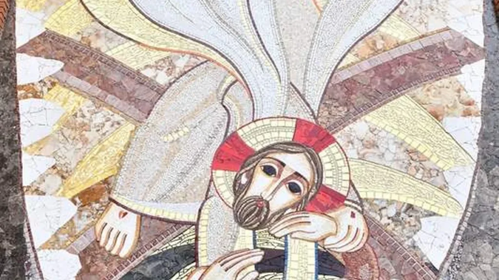 Mosaico representando a descida aos infernos