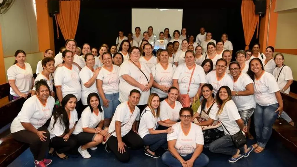 Participantes do projeto social Esteio de Luz