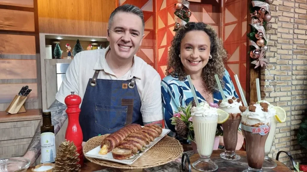 Imagem Bianca Laua e chef Leonardo Roncon by Ana Laura do artigo Milkshakes de diferentes sabores são destaques no “Sabor de Vida”