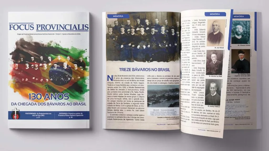 Imagem IMG DESTAQUE do artigo Revista destaca a memória da Província Nossa Senhora Aparecida
