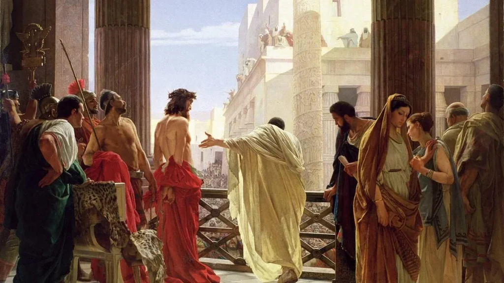 Imagem Jesus e Pilatos do artigo Jesus: Rei da verdade, da misericórdia e da compaixão