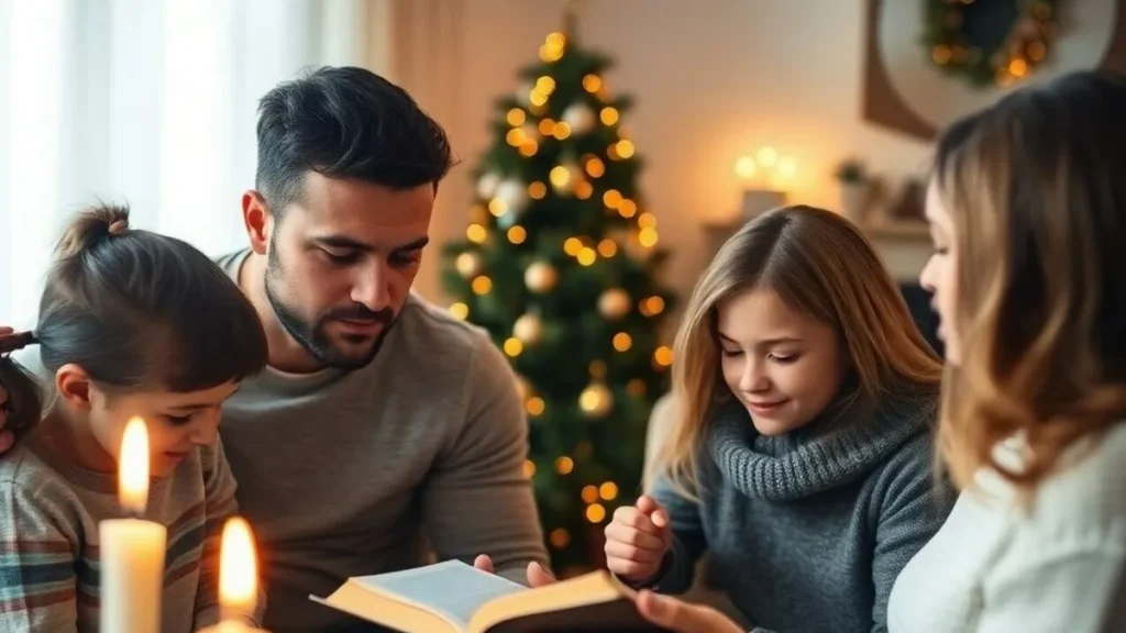 Imagem Familia rezando advento 2 do artigo Em família, celebre a segunda semana do Advento!