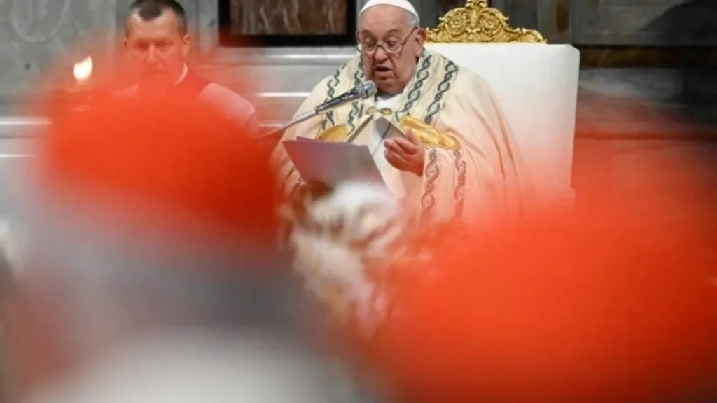 Imagem papa durante criacao dos cardeais 2024 do artigo Reflexões do Papa para Cardeais, a Imaculada e o Angelus