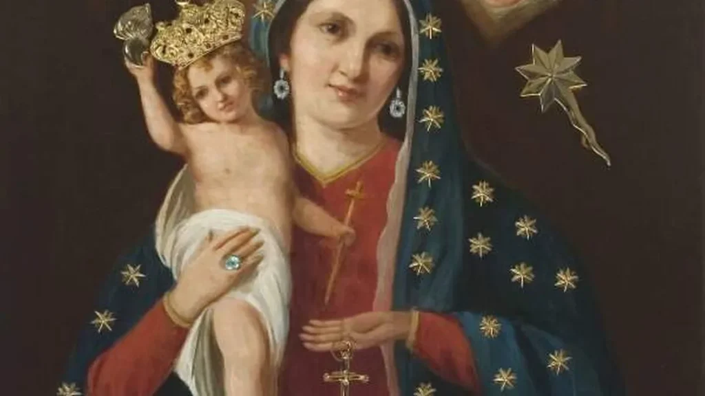 Representação de Nossa Senhora da Esperança, venerada em Marigliano, na Itália