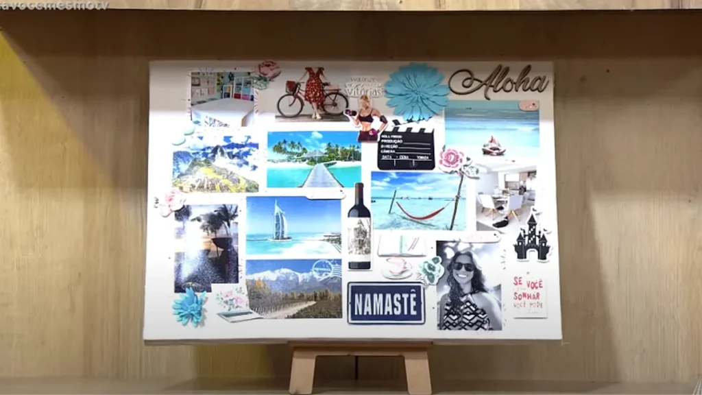 Imagem quadro dos sonhos scrapbook faca voce mesmo do artigo Quadro dos Sonhos em Scrapbook - Faça Você Mesmo