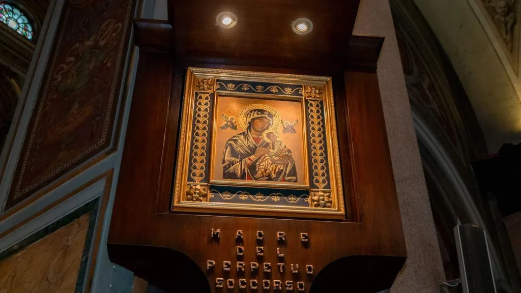 Imagem de Nossa Senhora do Perpétuo Socorro na Igreja de São Joaquim, em Roma