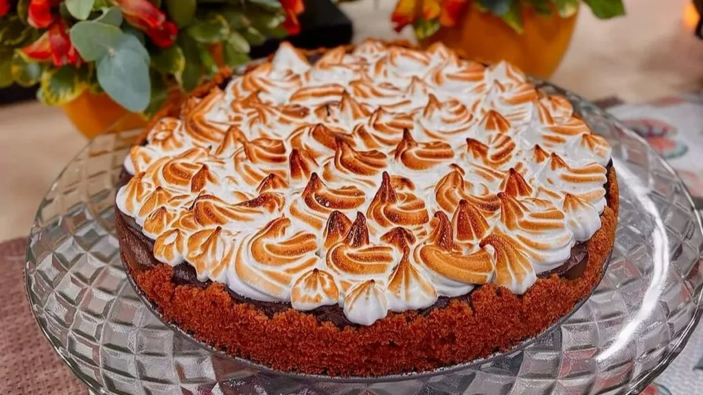 Imagem torta chocolate marshmallow santareceita do artigo Torta de Chocolate com Marshmallow - Santa Receita