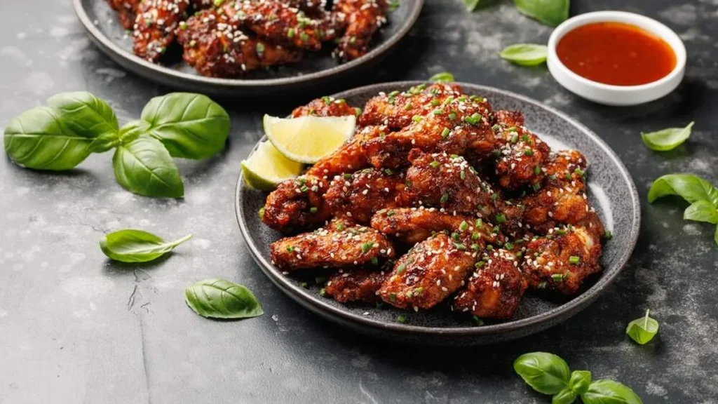 Imagem shutterstock asinha de frango coreana do artigo Receitas de Verão: Salada de Bifum, Asinha Coreana e Bolo Cremoso de Maracujá
