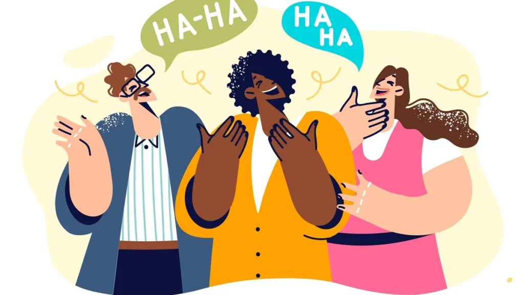Imagem vetor pessoas rindo do artigo Tá difícil encontrar a felicidade? Vem que eu te ajudo!