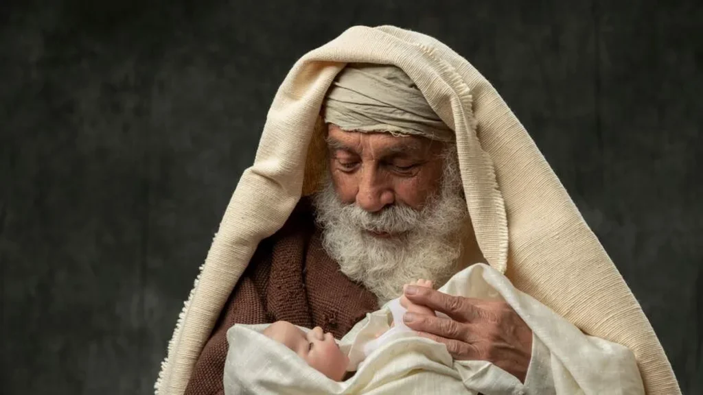 Imagem simeao segurando bebe do artigo Qual o significado da Apresentação do Senhor?