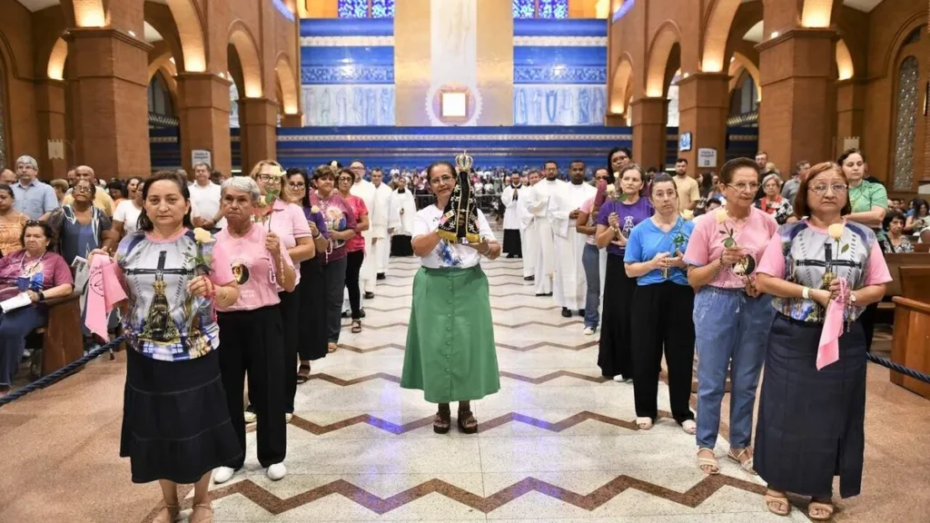 Imagem Mulheres do Terco 2025 do artigo Como foi o mês de março no Santuário Nacional?