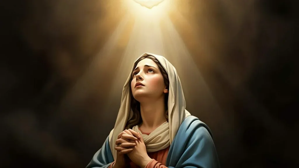 Imagem virgem maria e o espirito santo do artigo 1700 anos do Credo Niceno: o Verbo se fez carne