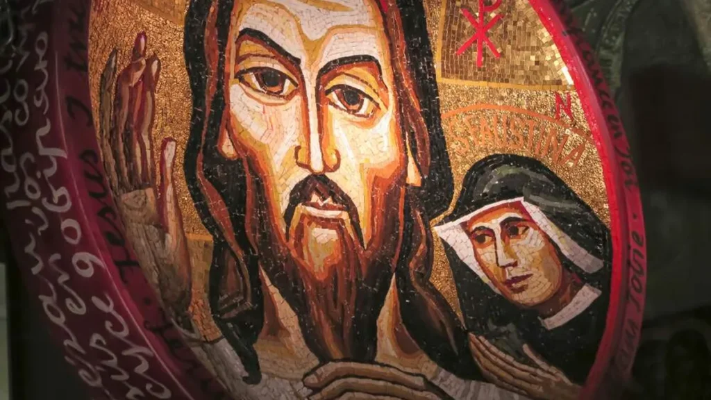 Imagem Jesus e Santa Faustina do artigo Santos que espalharam a misericórdia no mundo