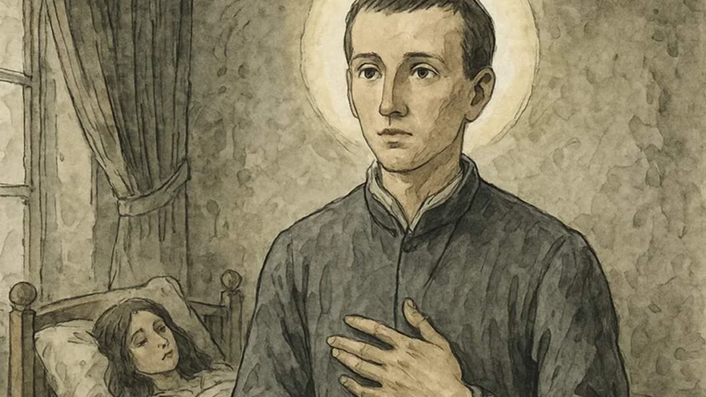 Ilustração do primeiro milagre atribuído ao Santo Irmão Redentorista