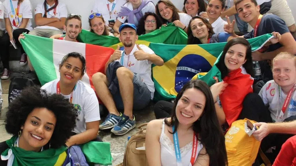 Jovens católicos durante a JMJ, de 2016, na Cracóvia