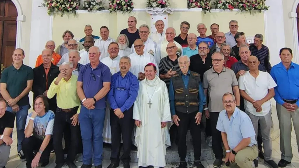 Ex-Seminaristas Redentoristas reunidos no Seminário Santa Teresinha em Tietê (SP)