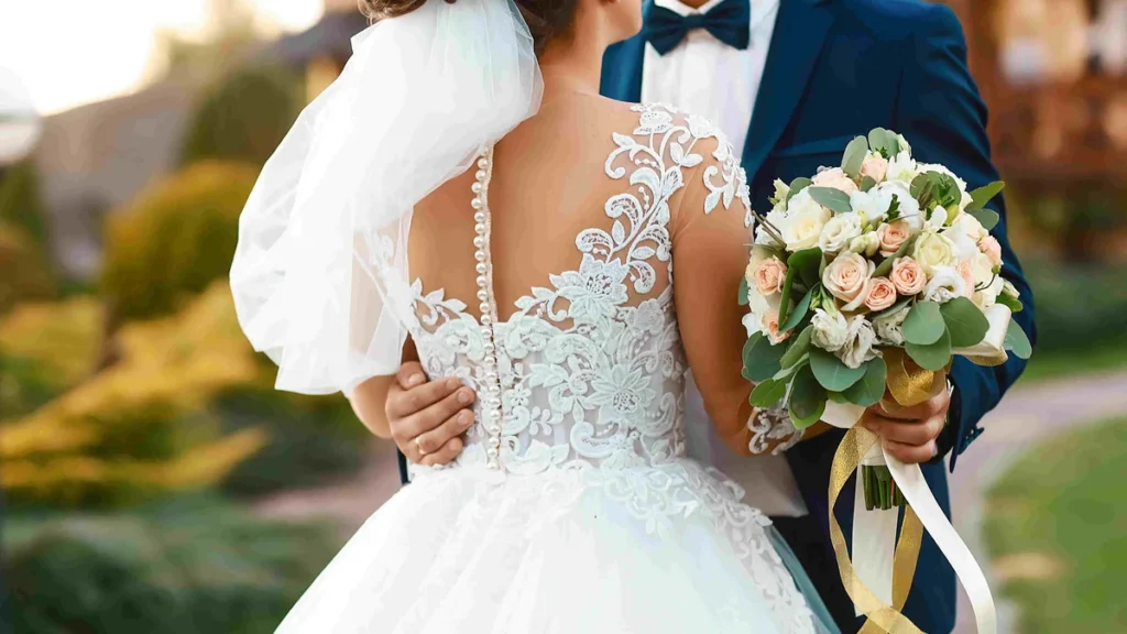 Imagem noivos no casamento do artigo É possível casar na Igreja se um dos noivos não for católico?