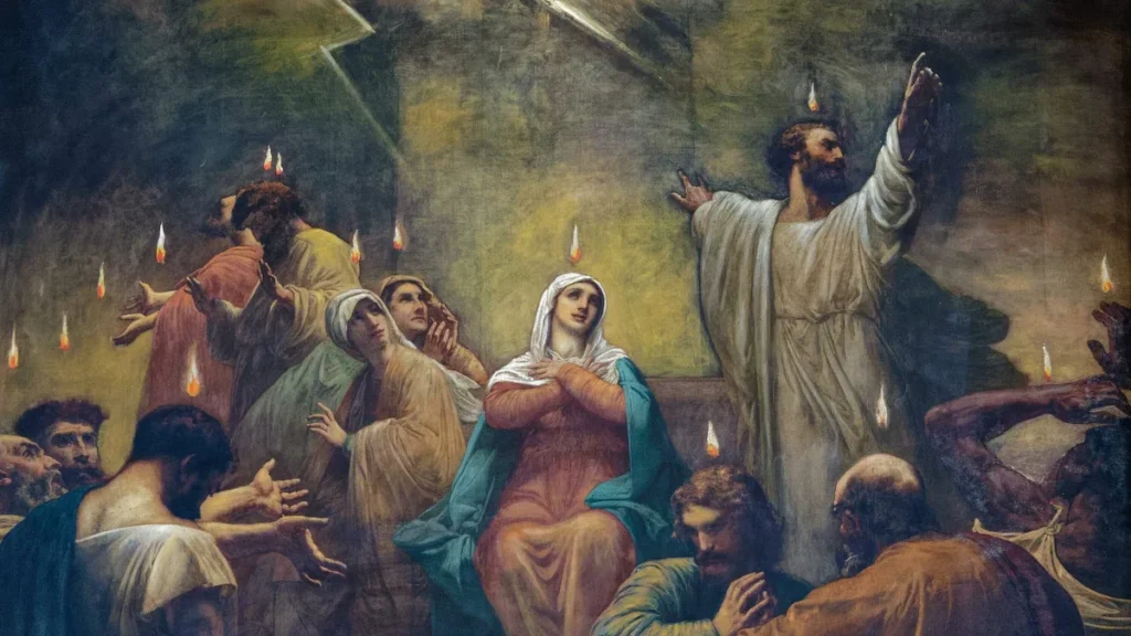 Imagem pentecostes do artigo Quando surgiu a Igreja Católica Apostólica Romana?