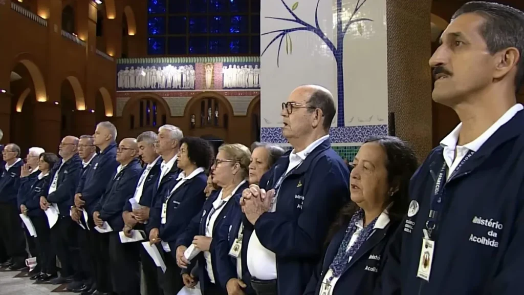 Imagem missa pastoral da acolhida SN 2025 do artigo Acolhida do Santuário Nacional renova compromisso em acolher bem os devotos