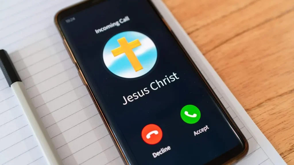 Imagem Jesus chamando telefone chamada vocacao do artigo Como a CNBB organiza o trabalho da Pastoral Vocacional no Brasil?
