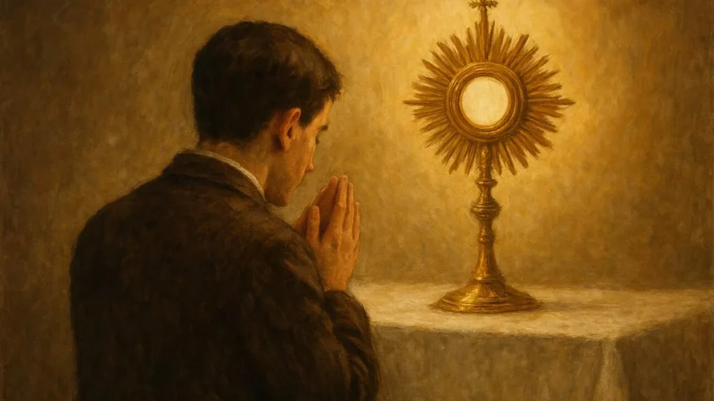 Imagem Frassati adoracao do artigo A oração de Pier Giorgio: como ele falava com Deus?