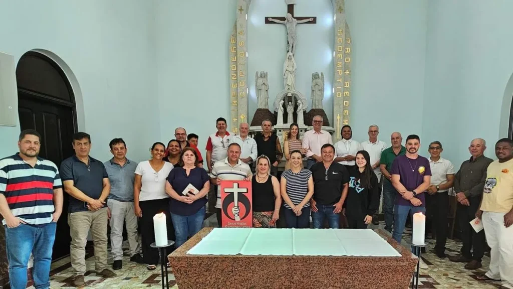 Encontro dos Párocos que solicitaram as Santas Missões Redentoristas após momento oracional na capela do Seminário Santo Afonso