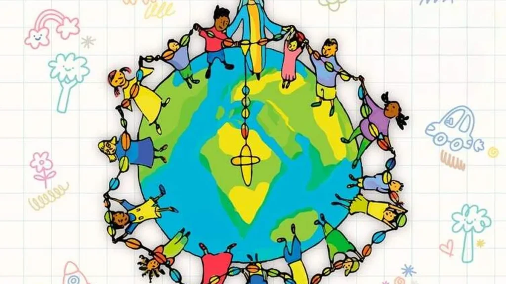 Imagem ACN Terco das Criancas Cartaz 2025 do artigo Terço das Crianças completa 20 anos de oração pela paz