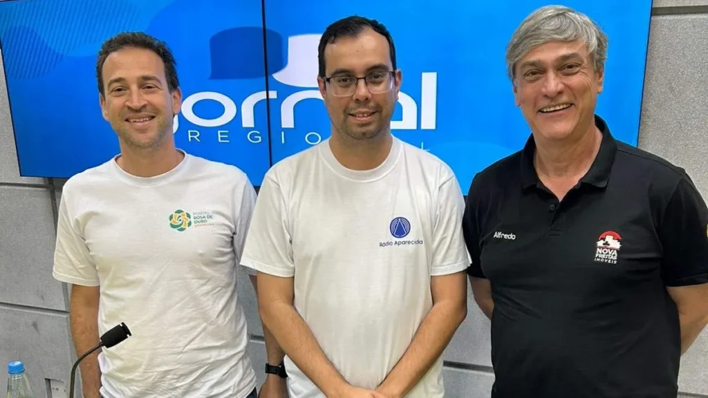 Imagem Elias Zitune diretor comercial da ZS Urbanismo e Alfredo de Freitas diretor da VP do artigo Novo bairro oferece segurança e infraestrutura em Aparecida