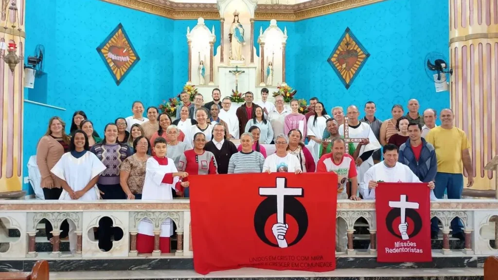 Missionários Redentoristas durante missão em Porto Firme
