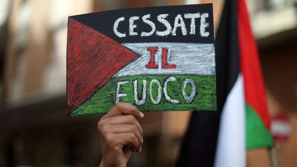 Protesto contra guerra em Gaza